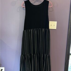 Torrid Black and White Striped Midi Dress